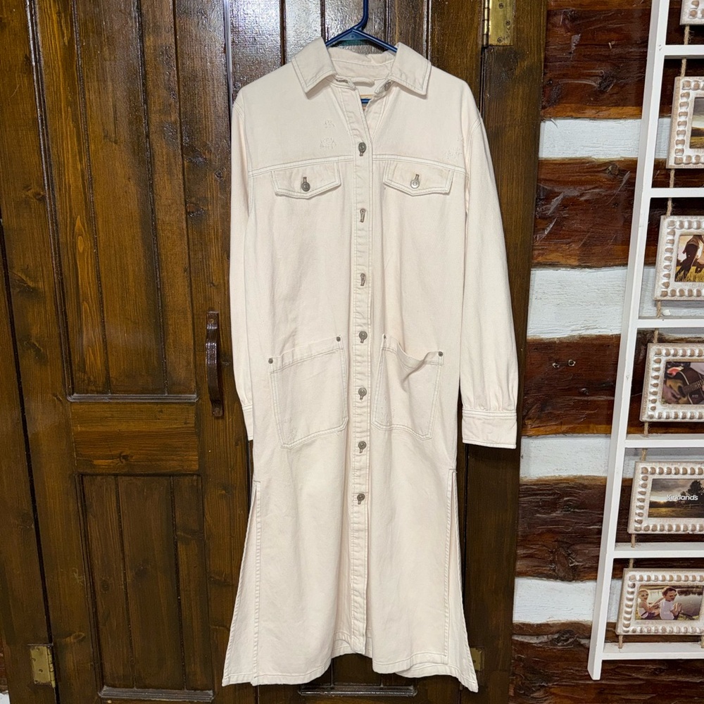 NWOT Free People Ann Lou Demin Duster - Picture 2 of 6